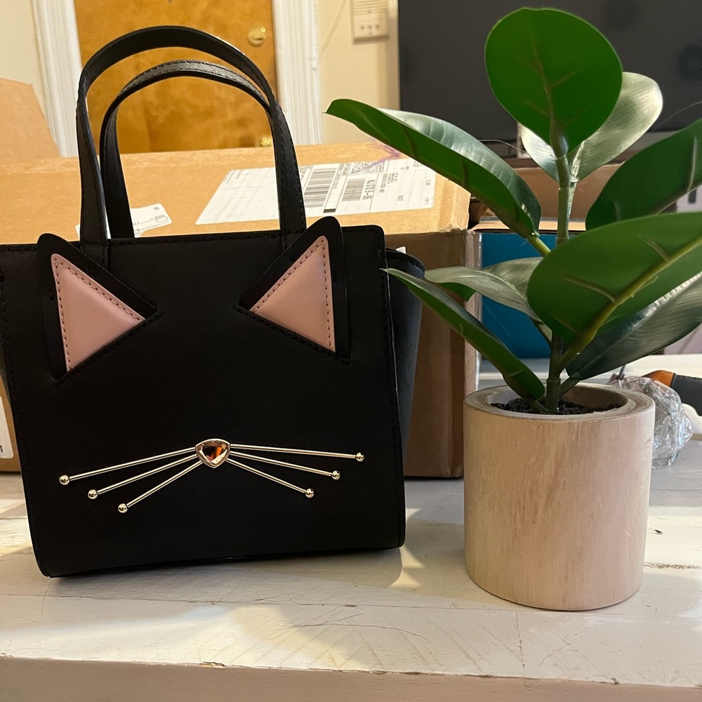 NWT Kate Spade Jazz Things Up Mini Hayden Black Cat Crossbody Bag